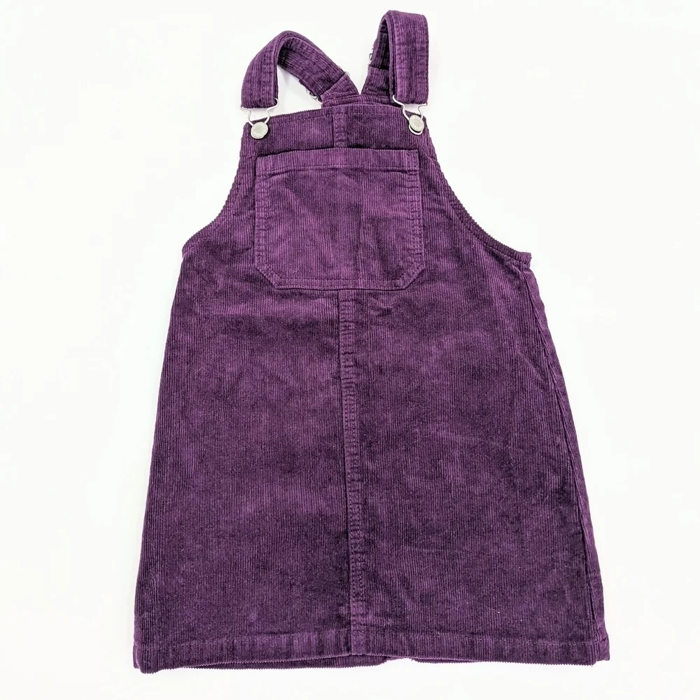 Art Class Girls Corduroy Overalls Dress in Deep Purple